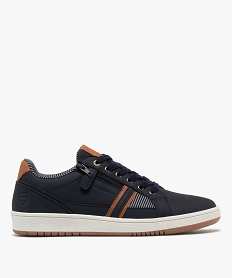 GEMO Baskets basses à lacets au look urbain homme Bleu