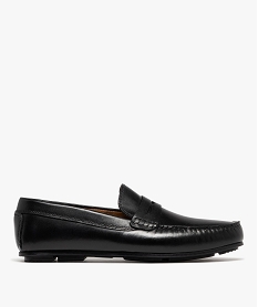 GEMO Mocassin élégants en cuir lisse homme - Tanéo noir standard