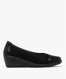 GEMO Ballerines confort à talon compensé femme noir standard