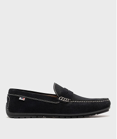 GEMO Mocassins en cuir velours homme - Tanéo Bleu