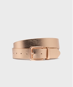 GEMO Ceinture large métallisée femme rose chine