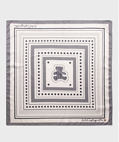 GEMO Foulard en satin à motifs étoiles femme - LuluCastagnette Blanc
