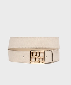 GEMO Ceinture avec boucle métallique carrée femme - LuluCastagnette Beige