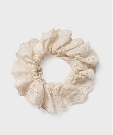 GEMO Chouchou cheveux brodé femme Beige