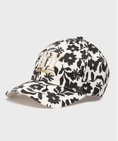 GEMO Casquette à motifs fleuris New York femme Noir