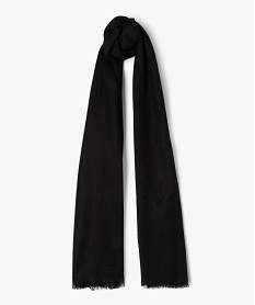 GEMO Foulard en maille texturée à petites franges femme noir standard