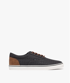 GEMO Tennis en toile à motifs fermeture lacets homme - Urban Steps noir standard