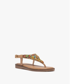 tongs avec perles brodees sur le dessus fille - taneo multicoloreM076801_2