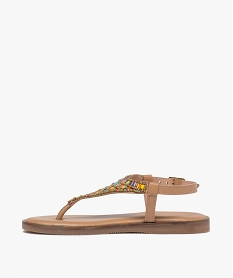 tongs avec perles brodees sur le dessus fille - taneo multicoloreM076801_3