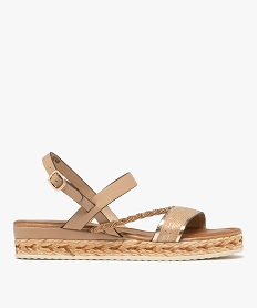 GEMO Sandale à brides sur semelle épaisse femme - Valentina Baldano beige standard