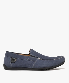GEMO Mocassins en cuir suédé à semelle souple homme - Pierre Cardin Bleu