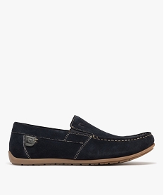 GEMO Mocassins en cuir suédé à semelle souple homme - Pierre Cardin Bleu