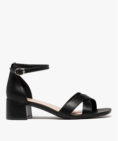 GEMO Sandales à brides croisées et talon fermé femme - Valentina Baldano noir standard