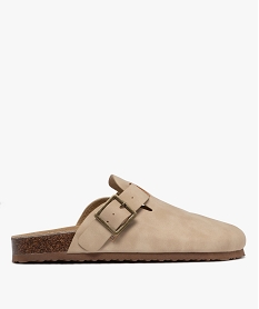 GEMO Sabots à semelle intérieure cuir femme beige standard
