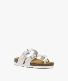 mules a brides croisees et irisees fille blanc standardM111401_2