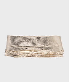 GEMO Ceinture souple à nouer femme dore
