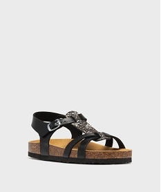 sandales a bride centrale brillante fille noir standardM132001_2