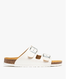 GEMO Mules pailletées avec semelle intérieure cuir à reliefs ergonomiques femme argente