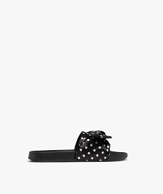 GEMO Mules de piscine à bride foulard à pois femme noir standard