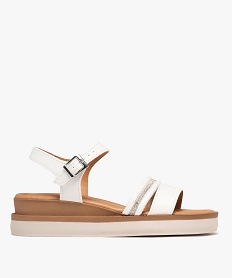GEMO Sandales avec bride fantaisie sur semelle compensée femme - Valentina Baldano blanc standard