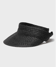 GEMO Visière en paille de papier femme noir standard