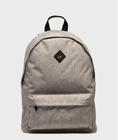 GEMO Sac à dos uni en toile fille Gris