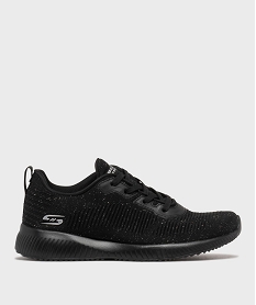 GEMO Baskets basses en mesh pailleté femme - Skechers noir standard