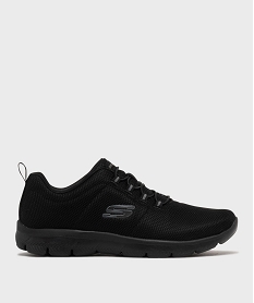 GEMO Baskets basses en mesh légères femme - Skechers noir standard