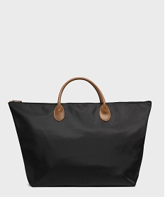 GEMO Sac cabas zippé grand format femme noir standard