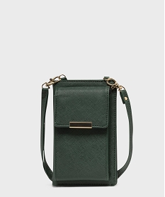 GEMO Pochette smartphone et portefeuille 2-en-1 femme Vert