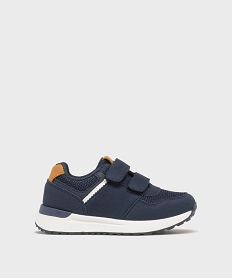 GEMO Baskets bi-matières à scratch garçon - 5 Miles Bleu