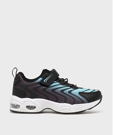 GEMO Baskets running fermeture scratch avec semelle bulle garçon - 5 Miles Bleu