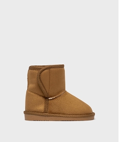 GEMO Boots fourrés fermeture scratch bébé fille - Lovely Wings Brun