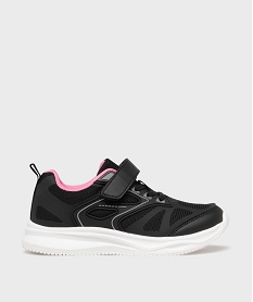 GEMO Baskets running en mesh fermeture scratch fille - 5 Miles noir standard