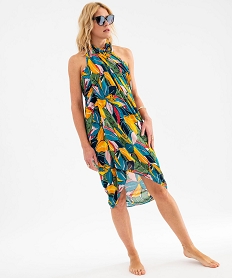 GEMO Paréo à motifs fleuris femme Multicolore