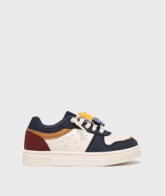 GEMO Baskets basses avec empiècements colorés faciles à enfiler garçon - 5 Miles Beige