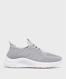 GEMO Baskets en mesh faciles dune pièce femme Gris