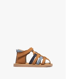 GEMO Sandales en cuir multibrides à scratch bébé garçon - Na! Brun