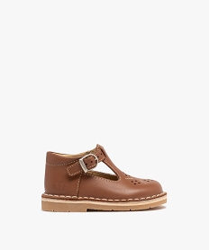 GEMO Chaussures de marche en cuir fermeture boucle bébé garçon - Na! Brun