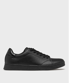 GEMO Baskets basses à lacets avec patch au talon femme - Follow Me noir standard