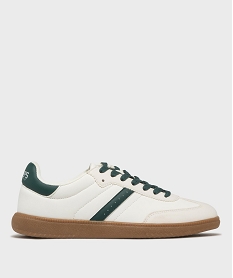 GEMO Baskets basses à lacets look rétro femme - Camps United Vert
