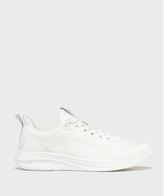 GEMO Baskets basses en mesh légères femme blanc standard