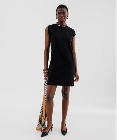 GEMO Robe droite sans manches unie femme noir standard