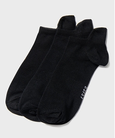 GEMO Chaussettes ultra coutes de sport femme (lot de 3) noir standard