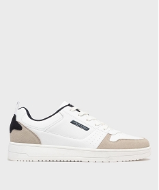 GEMO Baskets basses de ville perforées homme blanc standard