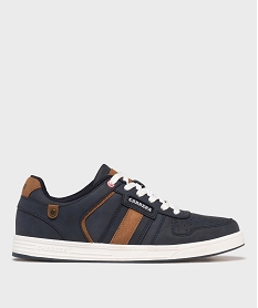 GEMO Baskets basses à lacets look rétro homme - Carrera Bleu