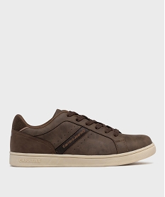 GEMO Baskets basses à lacets homme - Carrera marron standard