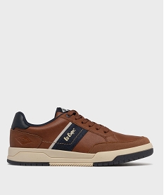 GEMO Baskets basses multimatières à semelle épaisse homme - Lee Cooper marron vif