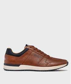 GEMO Baskets de ville avec col contrastant homme - Lee Cooper Brun