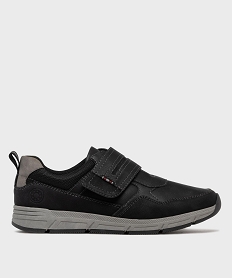 GEMO Baskets basses confort à scratch homme - Relife noir standard